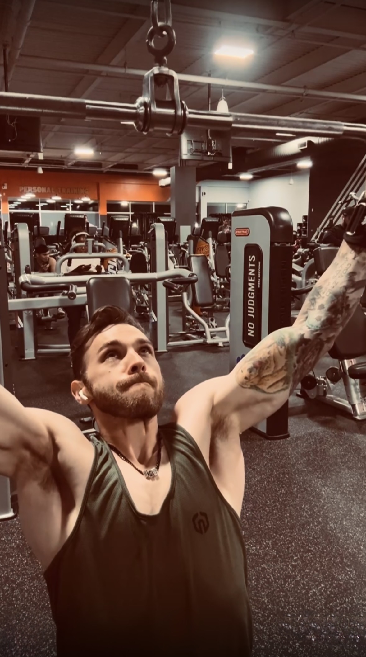Coach D training hard in the gym